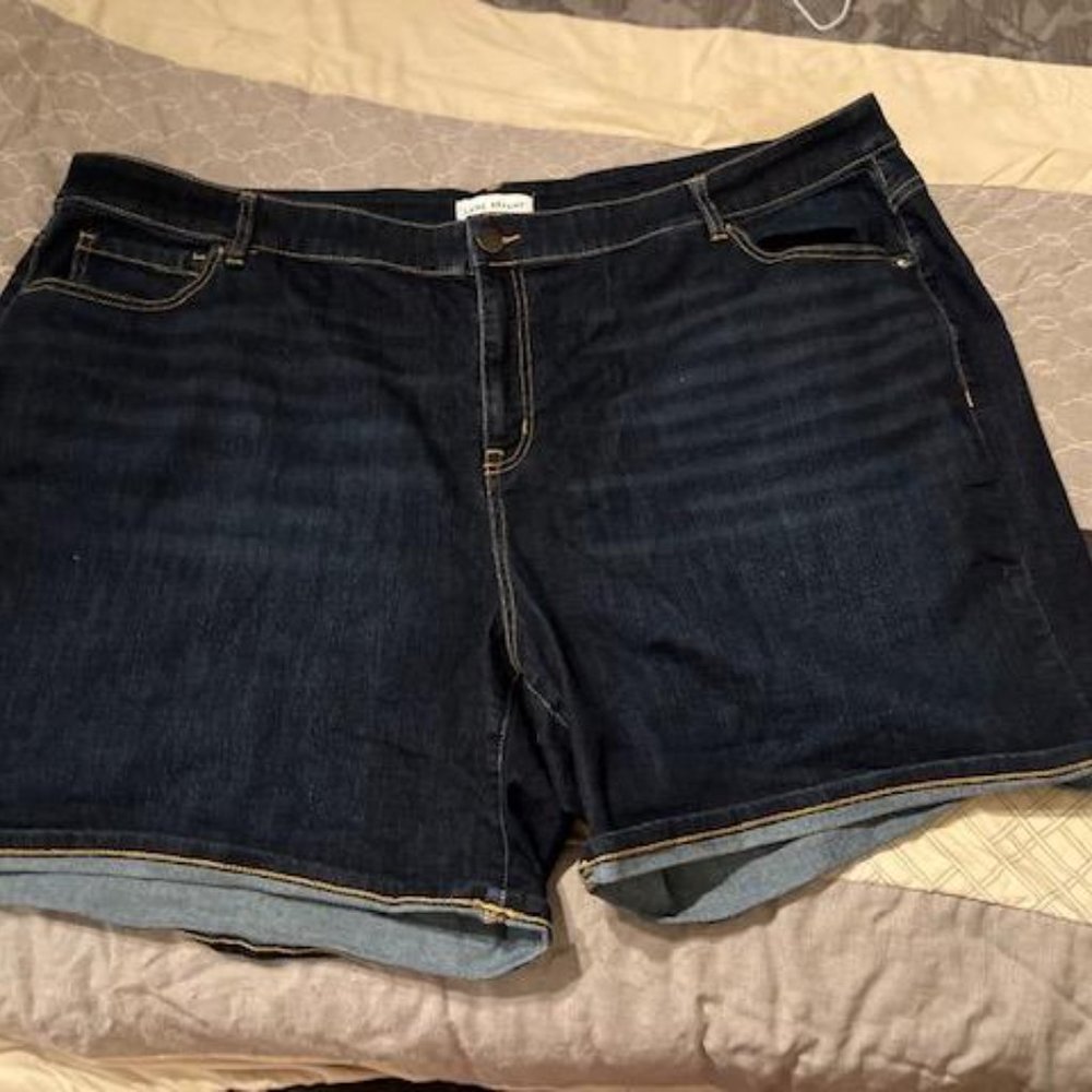 Lane Bryant Dark Wash Jean Shorts